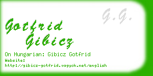 gotfrid gibicz business card